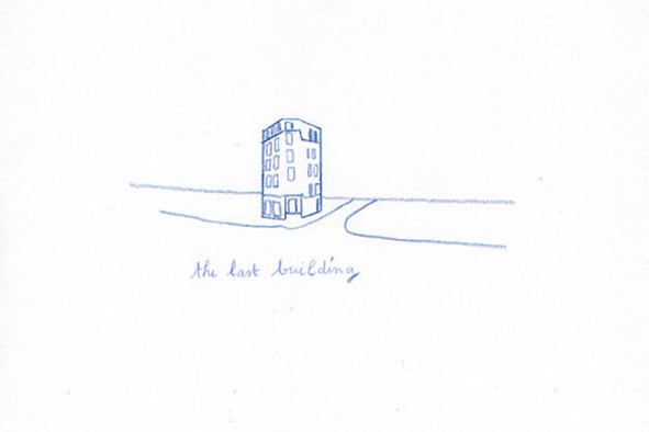 the last building, dessin sur papier, DIN A4, 2023