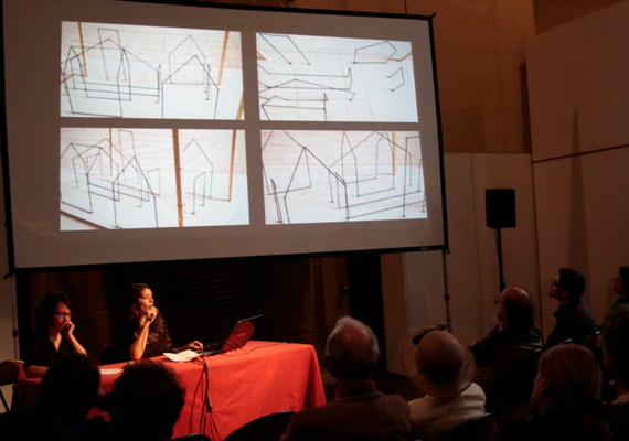 18/10/2013 Conference avec Camille de Singly, Docteur en histoire de l'art contemporain, ancien évéché, Sarlat-La-canédat dans le cadre des Résidences de l'art en Dordogne. Présentation général de mon travail.